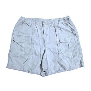 Croft Barrow Cargo Shorts Men's 38 Utility Pockets Outdoor Beige 6" Inseam Beach